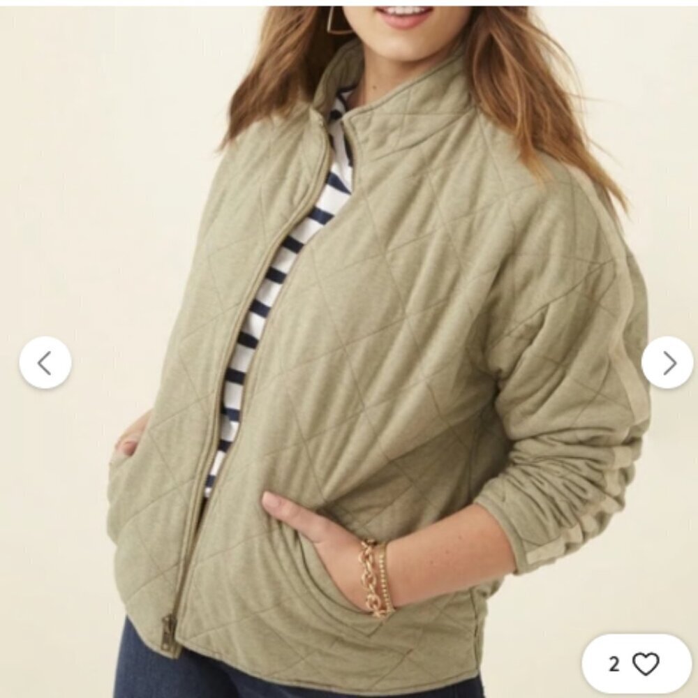 Bagatelle Collection Diamond Quilted Bomber Jacket size medium